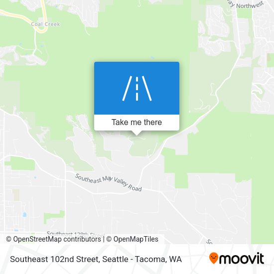 Southeast 102nd Street map