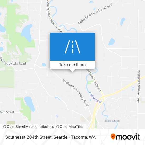 Southeast 204th Street map