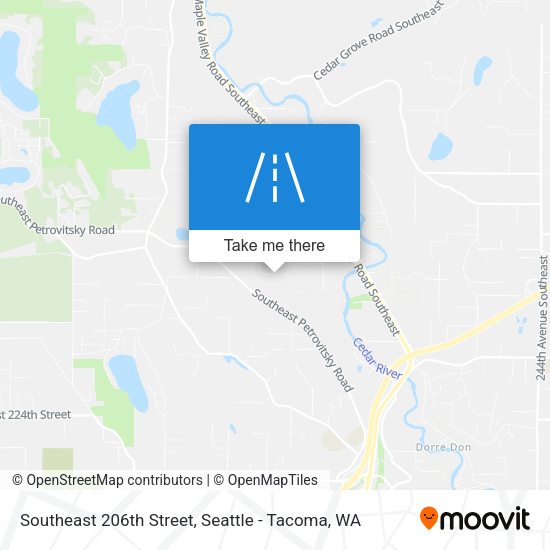 Southeast 206th Street map
