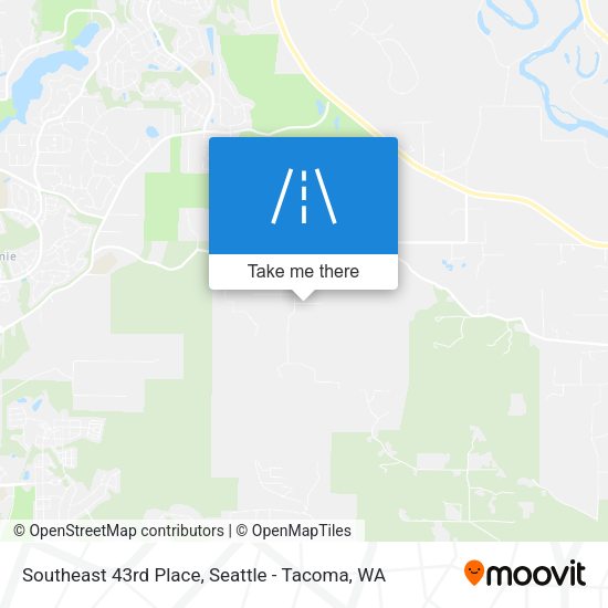 Southeast 43rd Place map