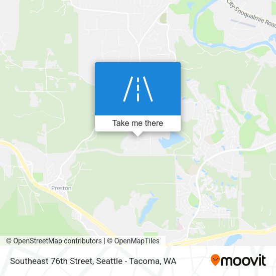 Southeast 76th Street map