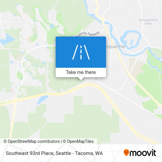 Southeast 93rd Place map