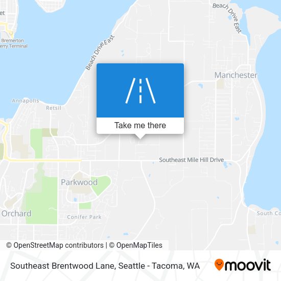 Southeast Brentwood Lane map