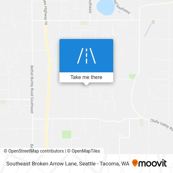 Southeast Broken Arrow Lane map
