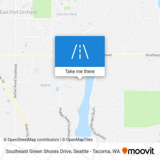 Southeast Green Shores Drive map