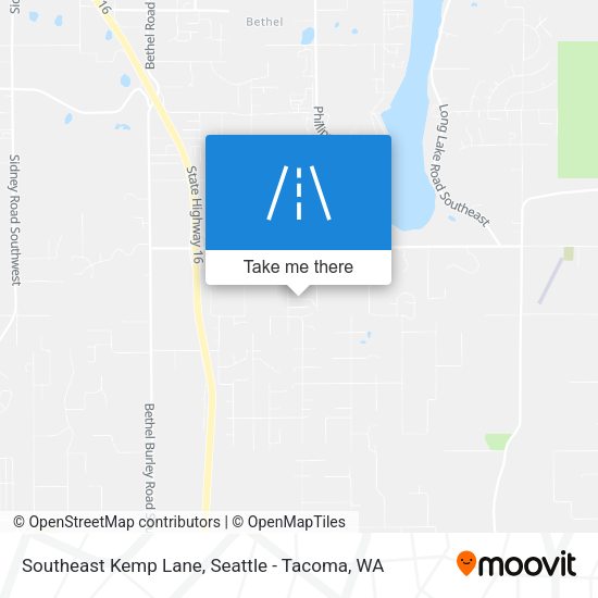 Southeast Kemp Lane map