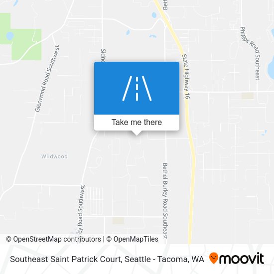 Southeast Saint Patrick Court map