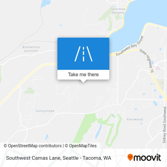 Southwest Camas Lane map
