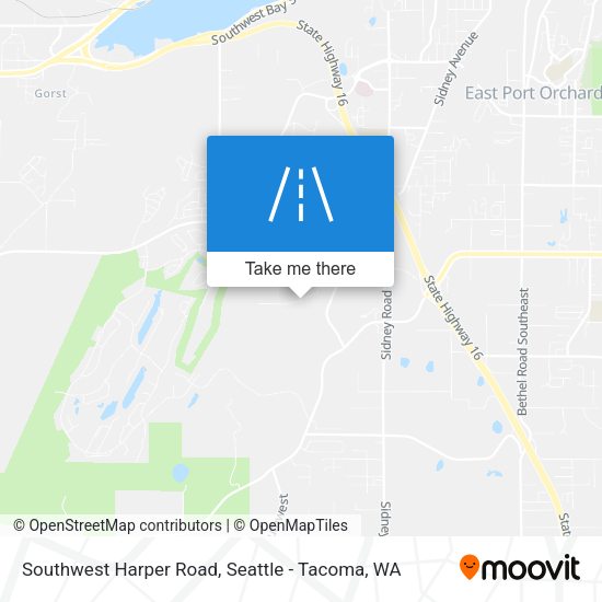 Southwest Harper Road map