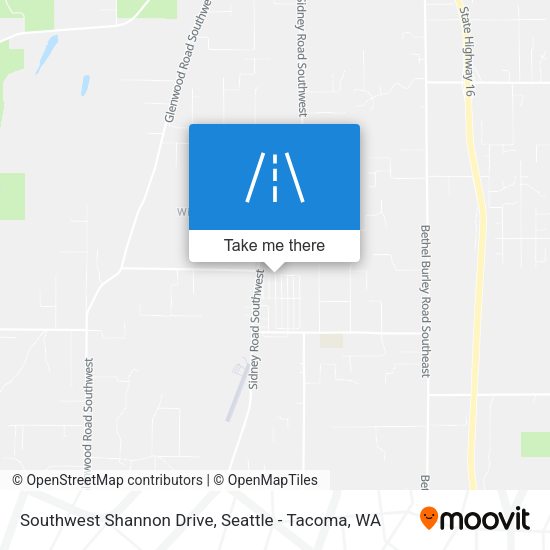 Southwest Shannon Drive map