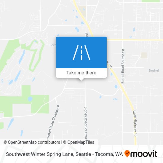 Southwest Winter Spring Lane map