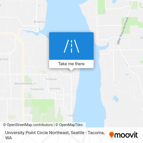 University Point Circle Northeast map