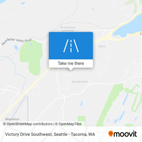Victory Drive Southwest map