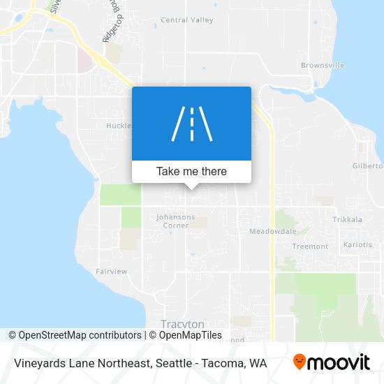 Vineyards Lane Northeast map