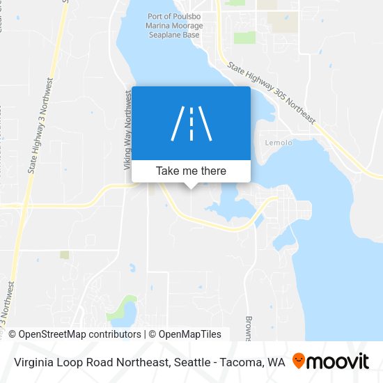 Virginia Loop Road Northeast map