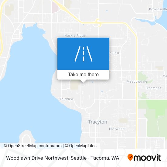 Woodlawn Drive Northwest map