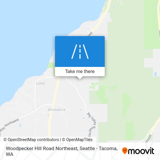 Mapa de Woodpecker Hill Road Northeast