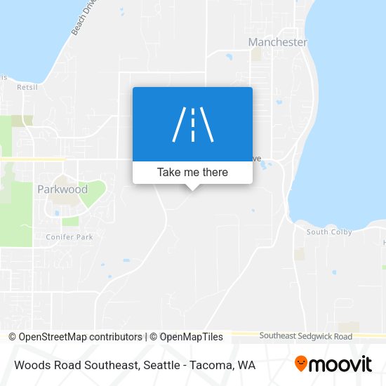 Woods Road Southeast map