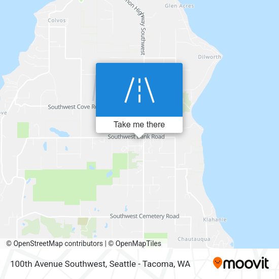 100th Avenue Southwest map