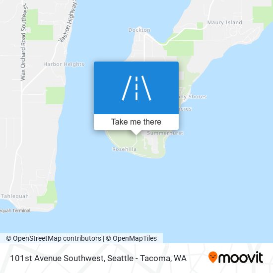 101st Avenue Southwest map