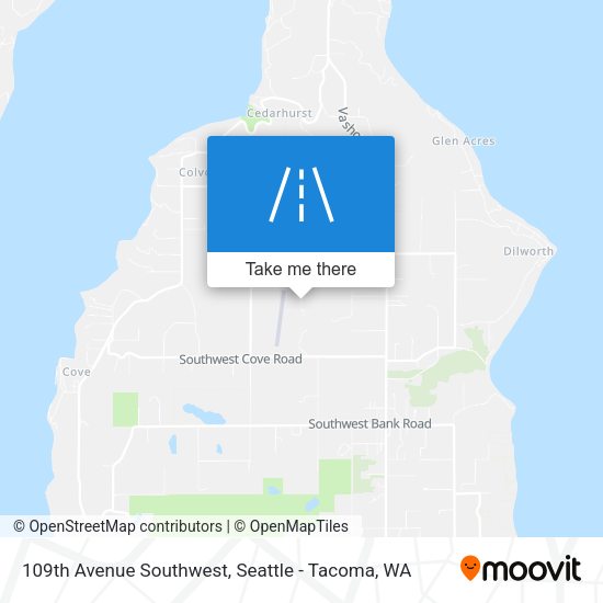 109th Avenue Southwest map