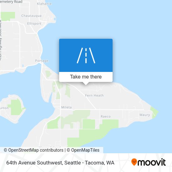 64th Avenue Southwest map