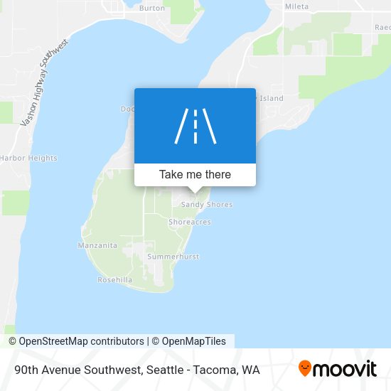 90th Avenue Southwest map