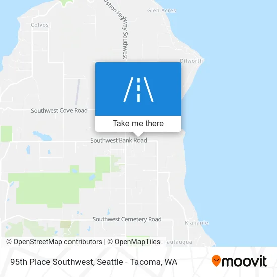 95th Place Southwest map