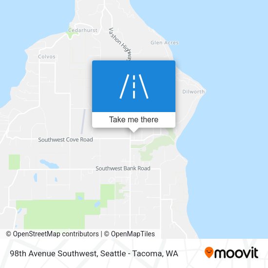 98th Avenue Southwest map