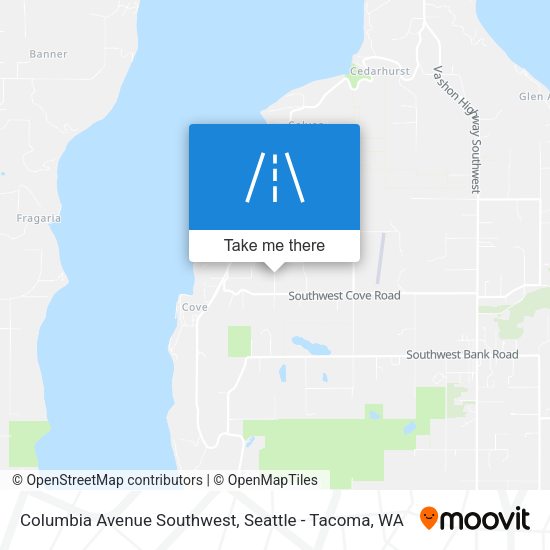 Columbia Avenue Southwest map