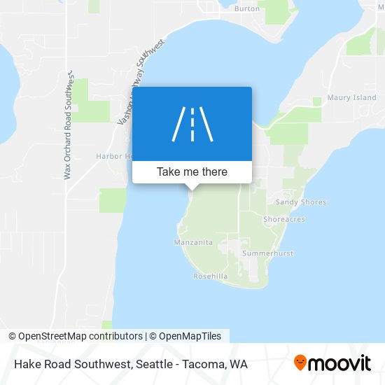 Hake Road Southwest map
