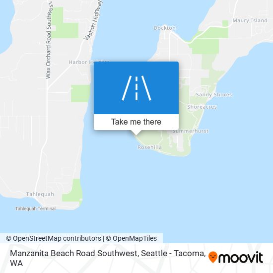 Mapa de Manzanita Beach Road Southwest