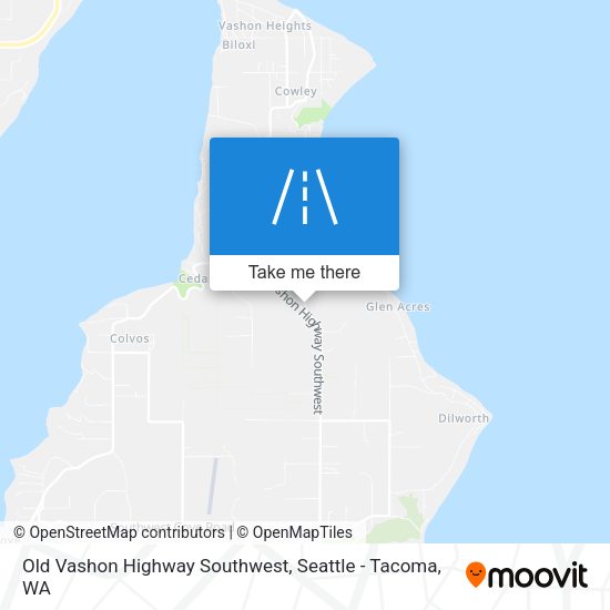 Mapa de Old Vashon Highway Southwest