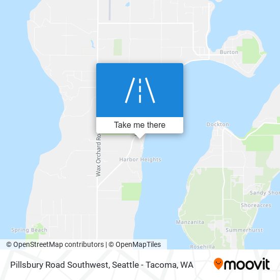 Pillsbury Road Southwest map