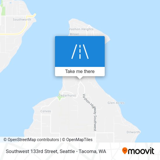 Southwest 133rd Street map