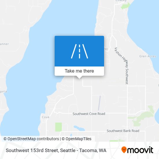 Southwest 153rd Street map