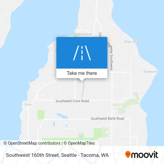 Southwest 160th Street map