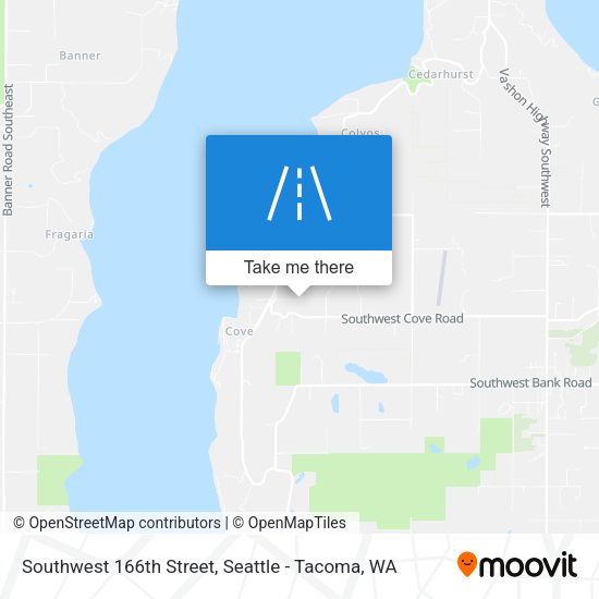 Southwest 166th Street map