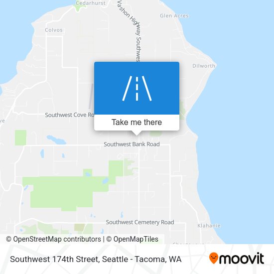 Southwest 174th Street map