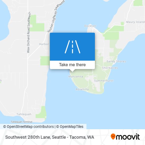 Southwest 280th Lane map