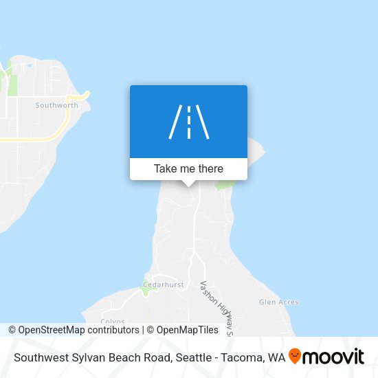Southwest Sylvan Beach Road map