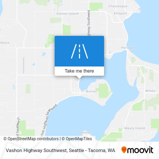 Vashon Highway Southwest map