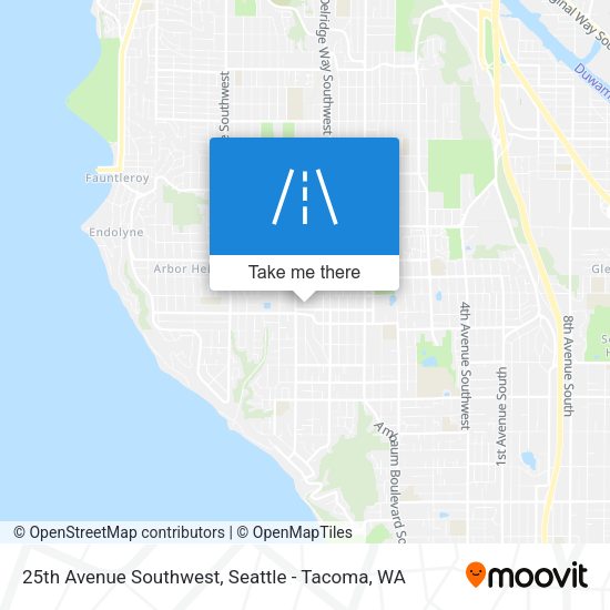 Mapa de 25th Avenue Southwest