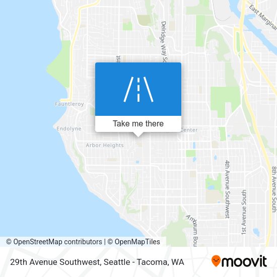 29th Avenue Southwest map