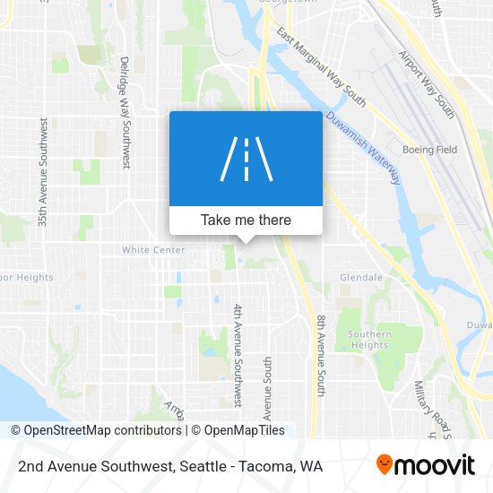 2nd Avenue Southwest map