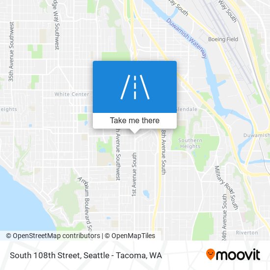 South 108th Street map