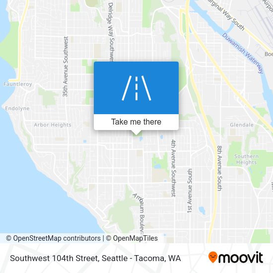Southwest 104th Street map