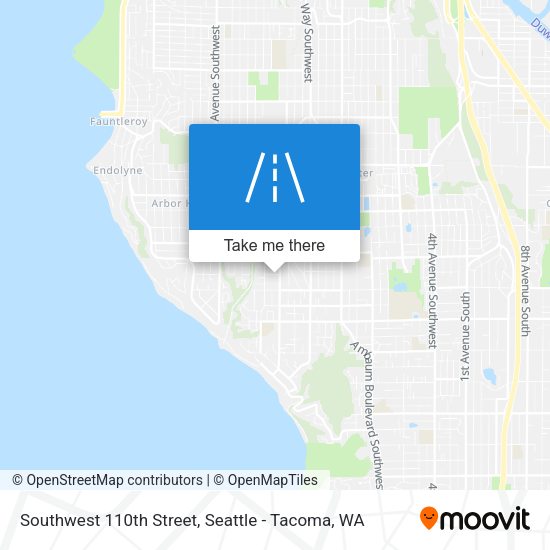 Southwest 110th Street map