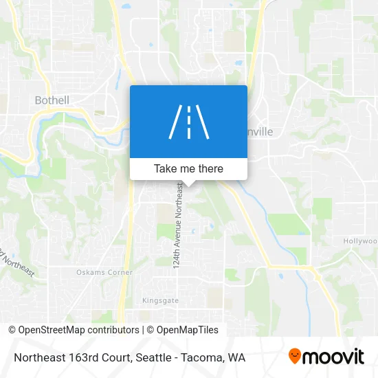 Northeast 163rd Court map