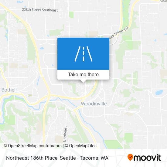 Northeast 186th Place map